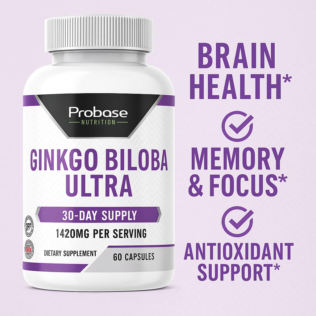 Probase Nutrition Ginkgo Biloba Ultra Capsules 60 Count