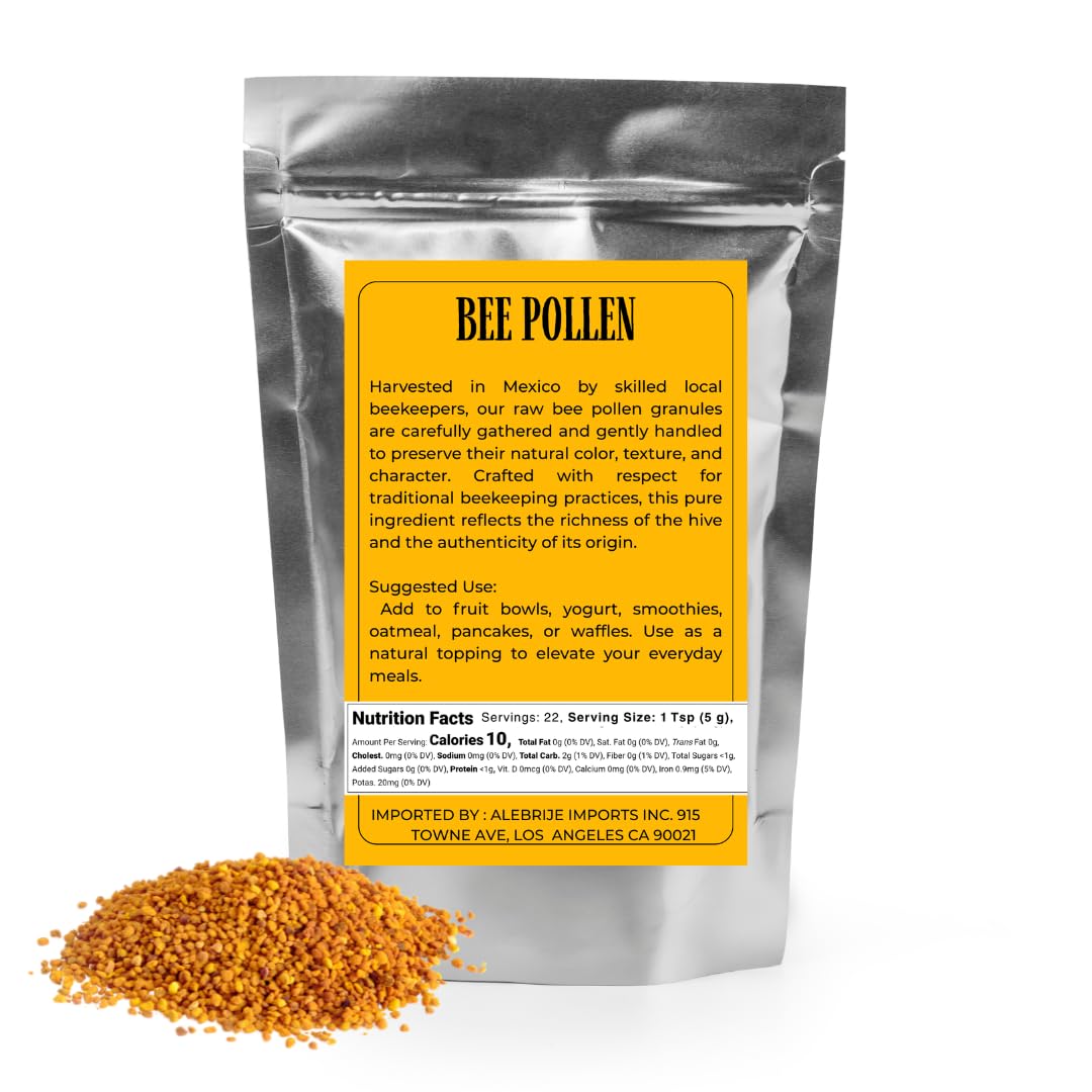 ALEBRIXES Pure Bee Pollen Powder, 4 oz