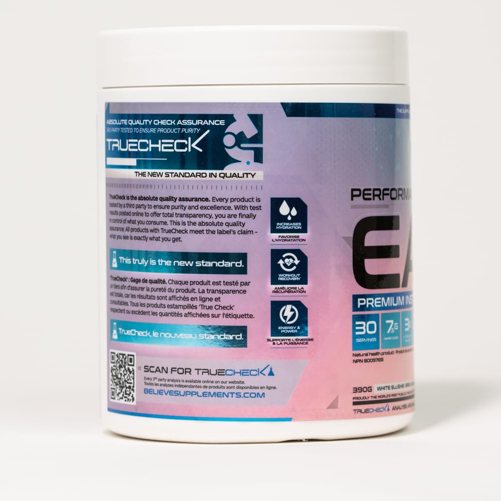 Believe Supplements Performance EAA Essential Amino Acids Formula Powder 13.76 Ounce