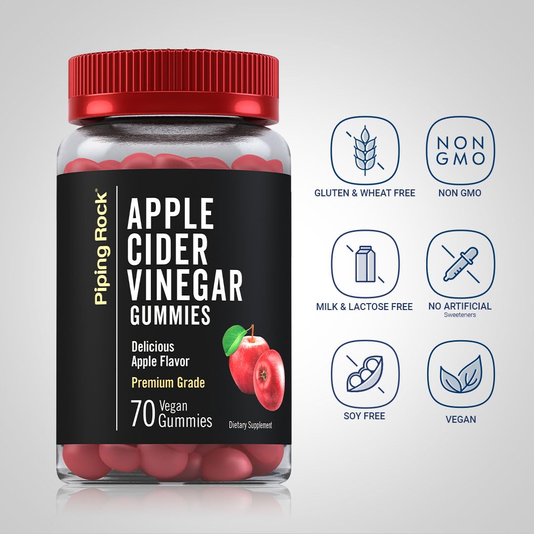 Piping Rock Apple Cider Vinegar Gummies 70 Count