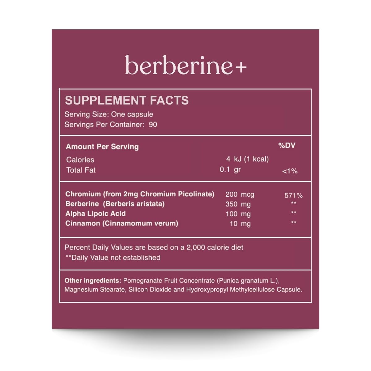 Reset Wellness Berberine+ Capsules 90 Count