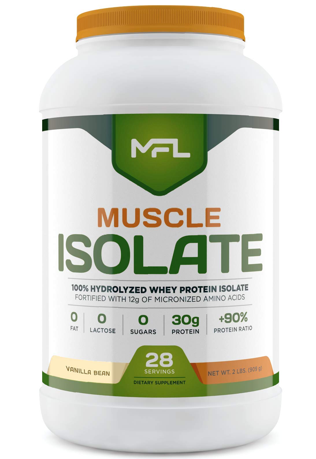 MUSCLE FOOD LABS 100% Isolate Protein Powder, 32 Servings