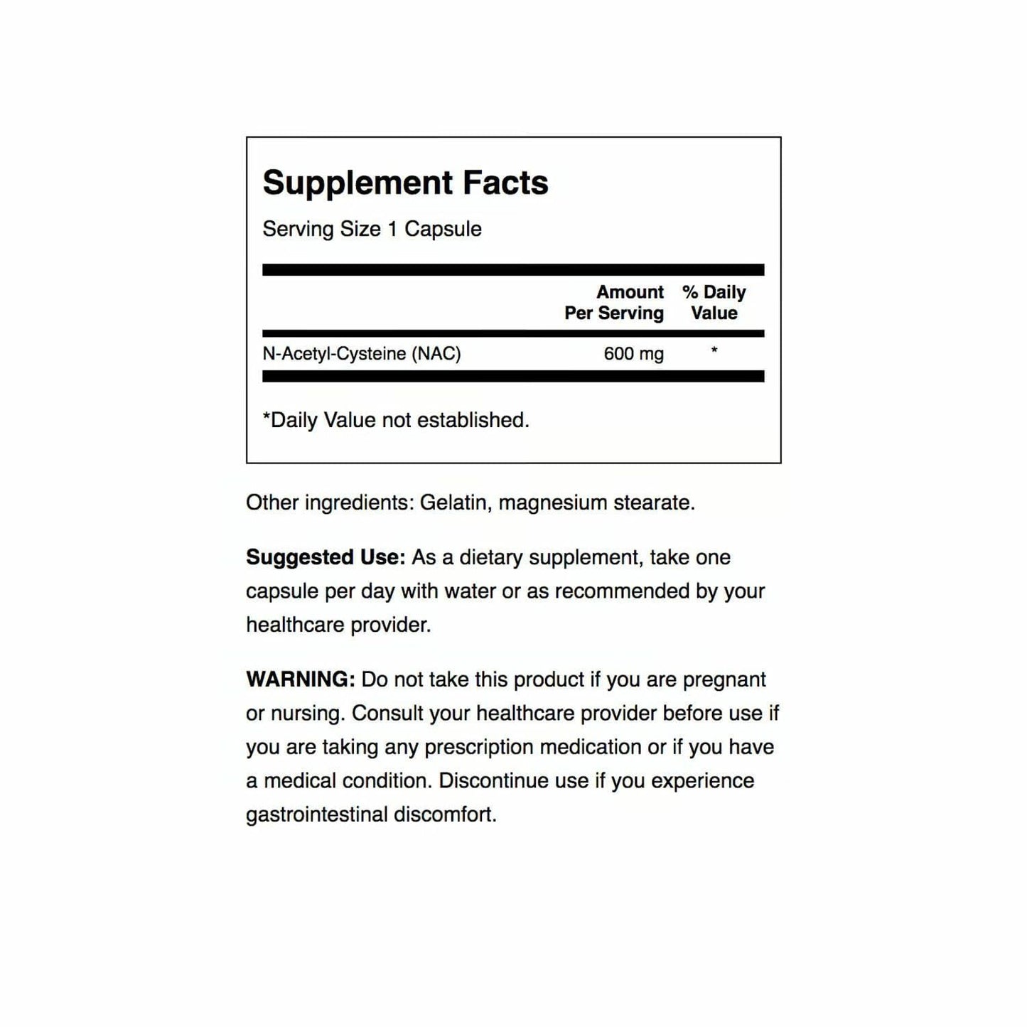 Swanson Premium Brand NAC N-Acetyl Cysteine 600 mg Liver Health and Antioxidant Supplement Vegan Capsules, 300