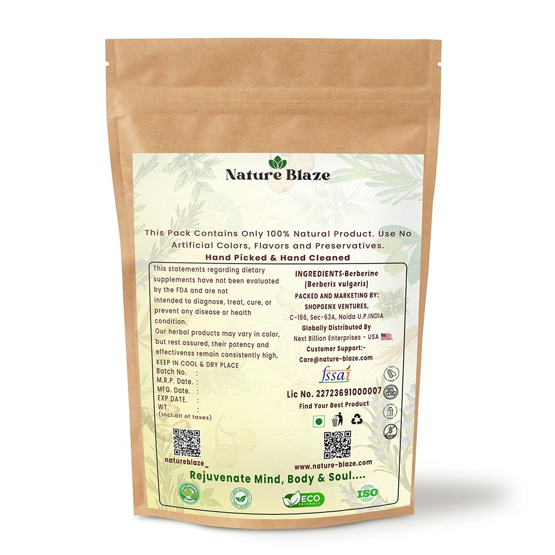 Nature Blaze Berberine Ayurvedic Extract Powder, 1 Count