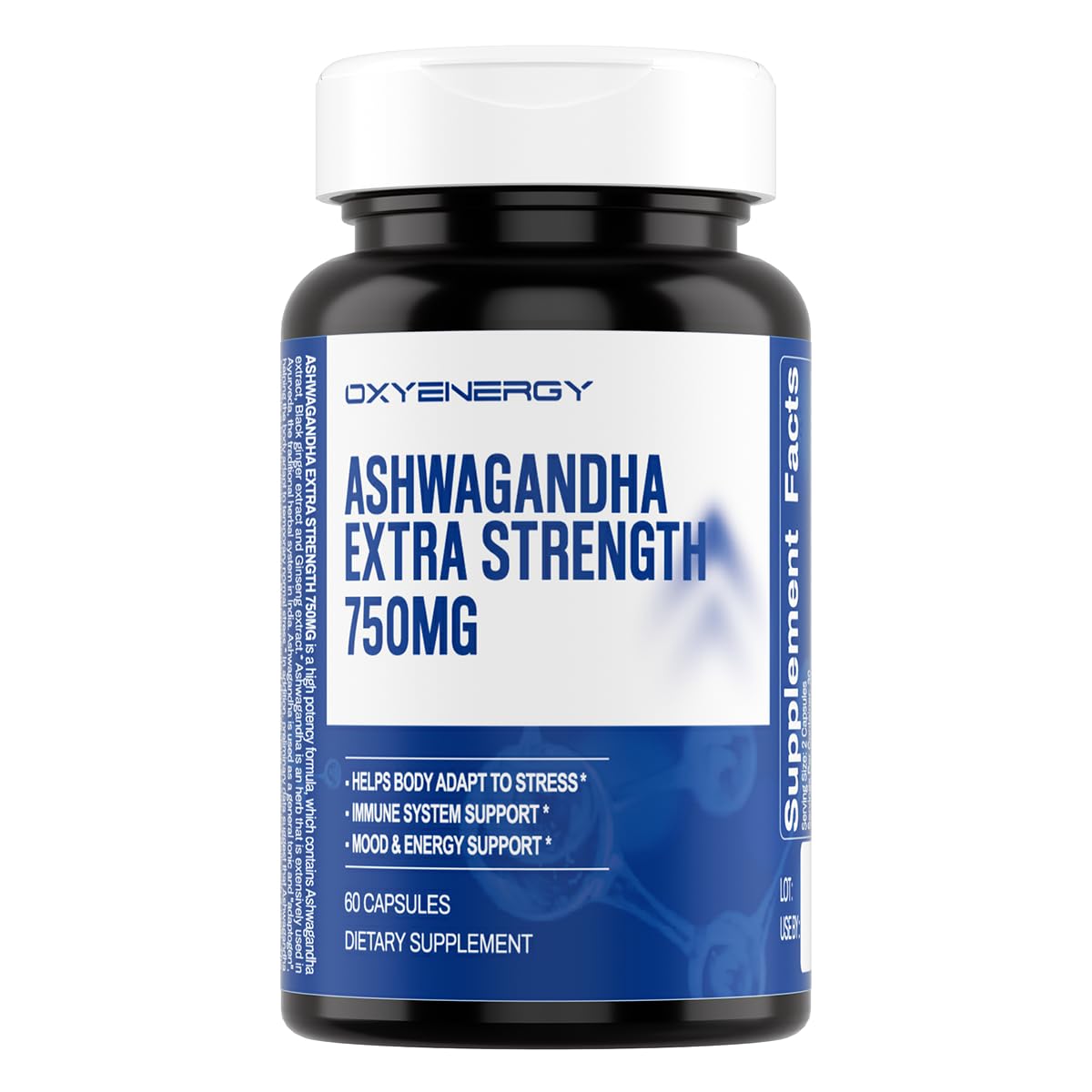 OxyEnergy Ashwagandha Capsules 60 Count