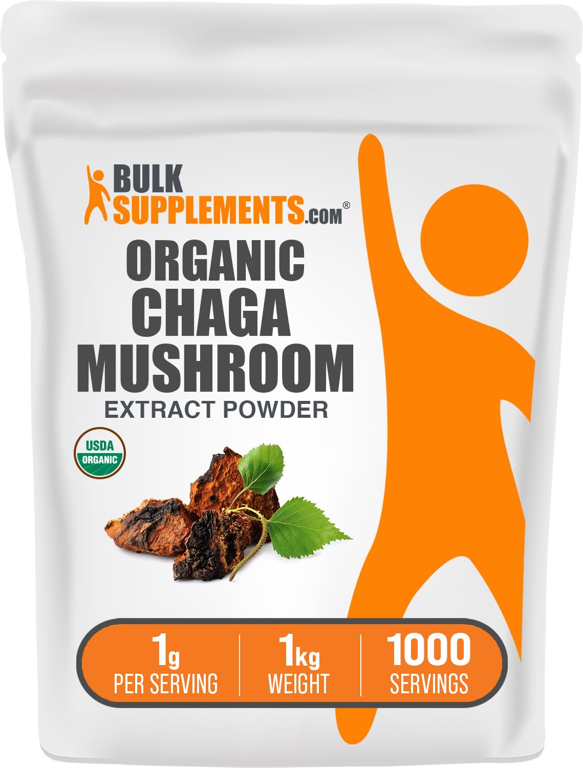 BulkSupplements Organic Chaga Mushroom Extract Powder - 35.2 oz