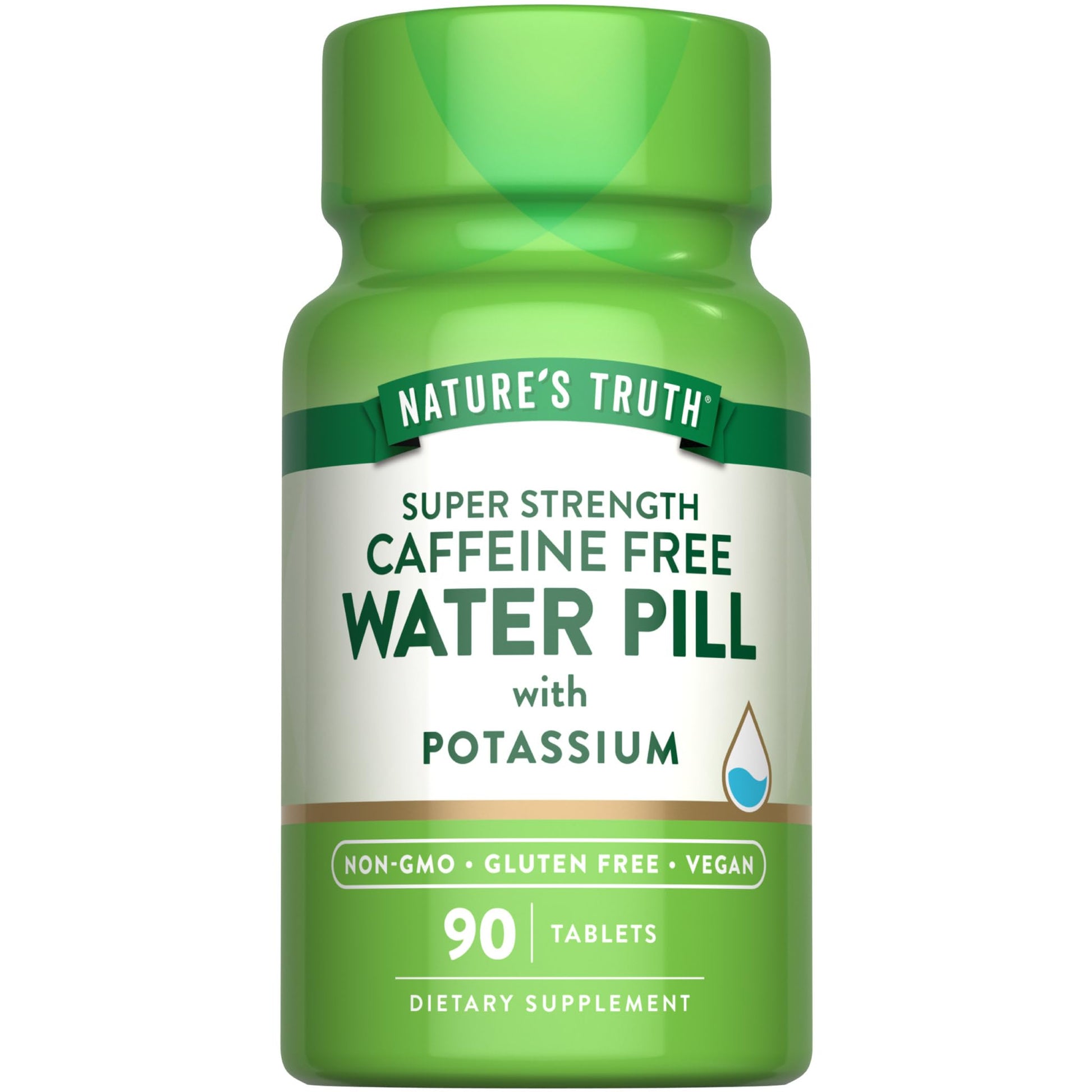 Nature's Truth Super Strength Water Pill with Potassium Tablet 90 Count