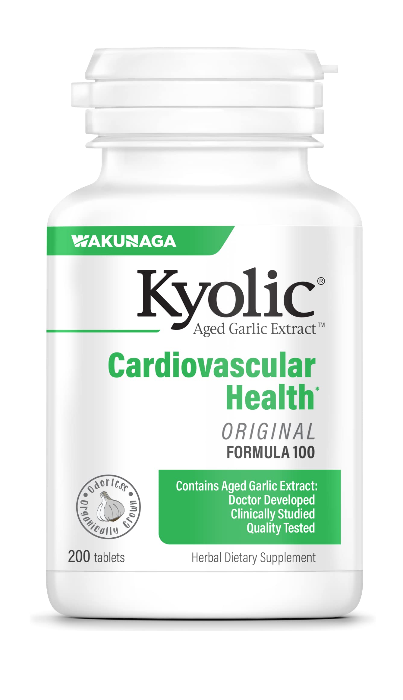 Kyolic Aged Garlic Extract Formula 100 Tablets, 200 Count