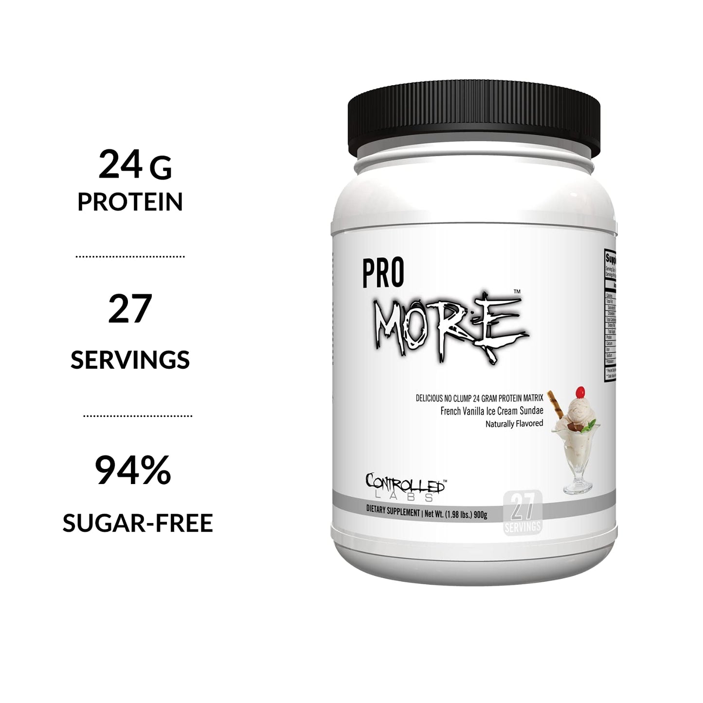 CONTROLLED LABS PROmore Protein Powder, 27 Servings