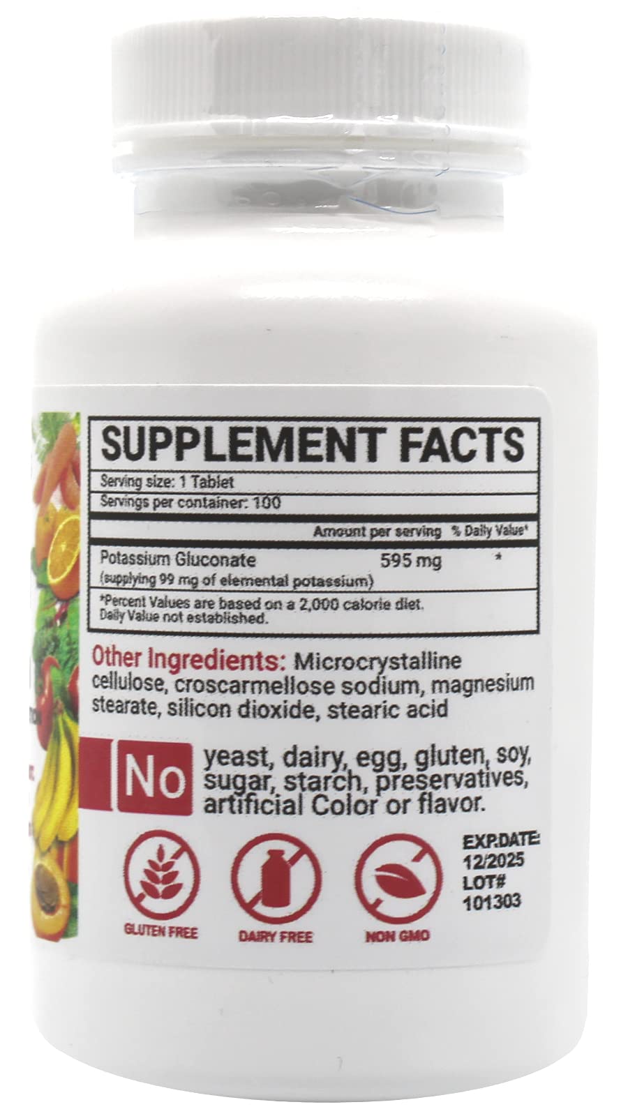 Peter's Choice Peter Gillham’s Life Essentials Potassium Gluconate Tablets 595mg, 100 Tablets