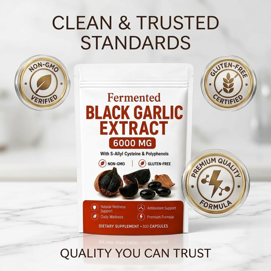 LANZF Fermented Black Garlic Extract Softgel 300 Count