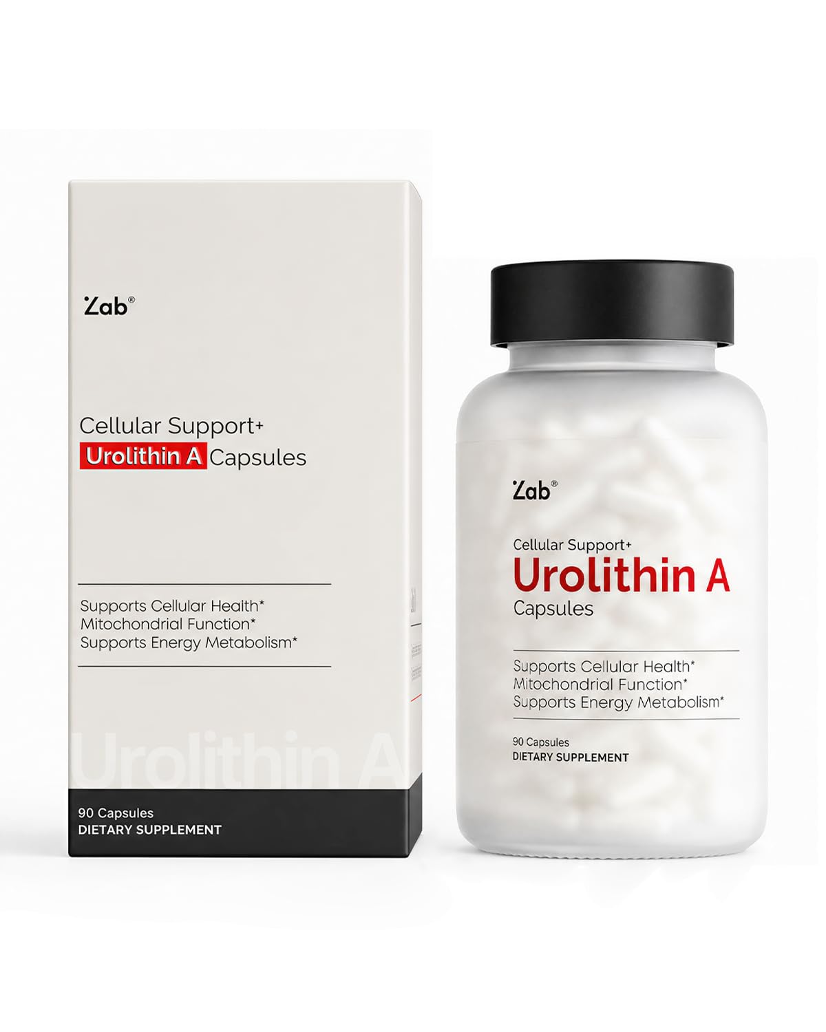 ZAB Urolithin A Supplement 700mg Per Serving Mitochondrial Support for Energy Metabolism and Cellular Health, Vegan, 90 Capsules