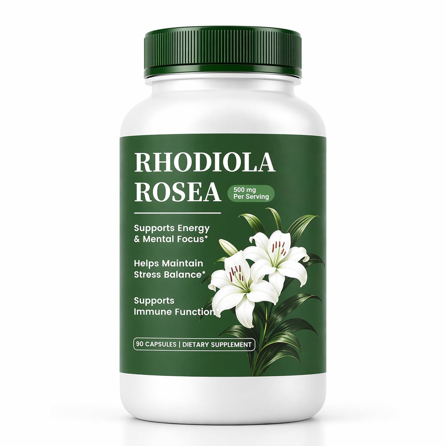 NADiminish Rhodiola Rosea Supplement Capsules 90 Count