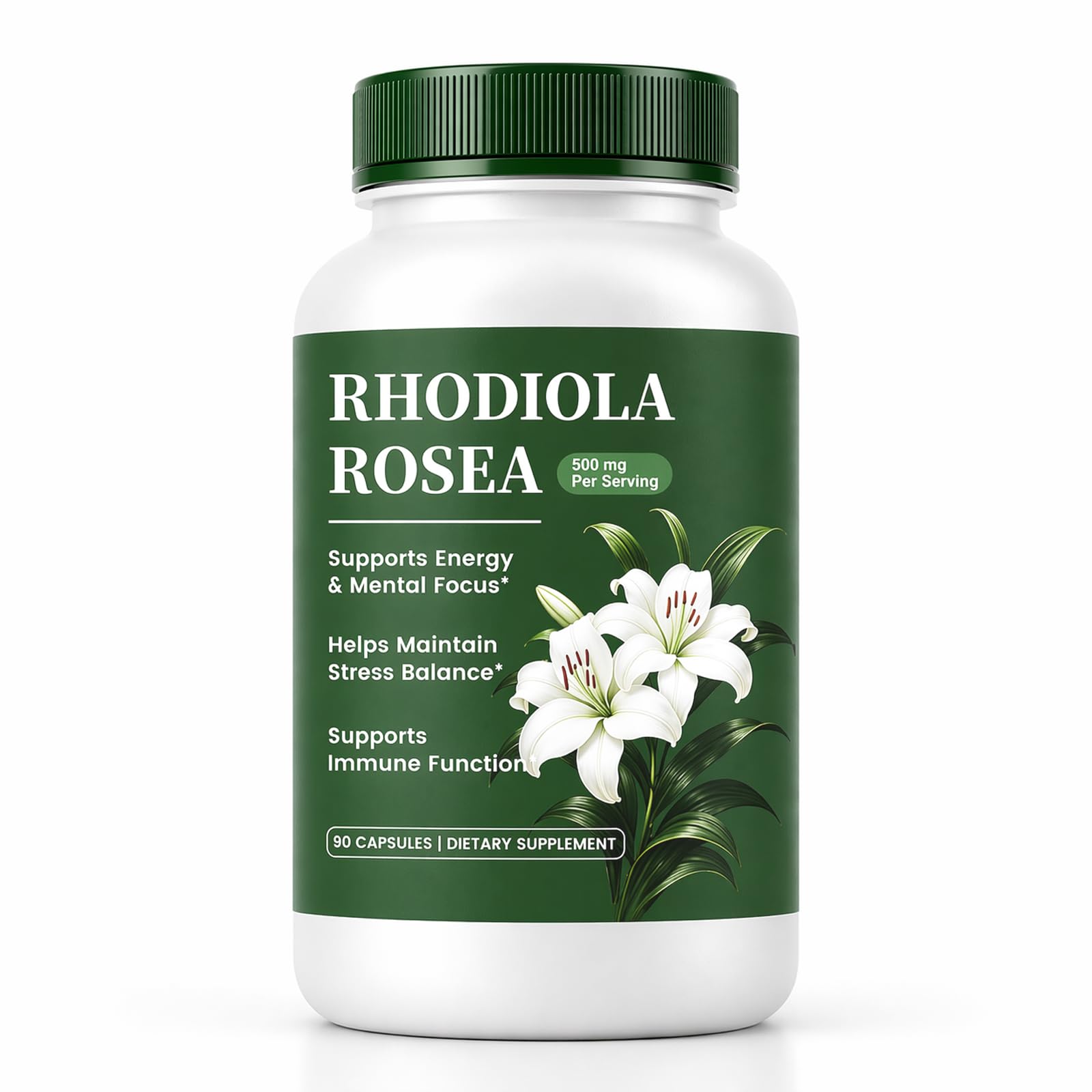 NADiminish Rhodiola Rosea Supplement Capsules 90 Count