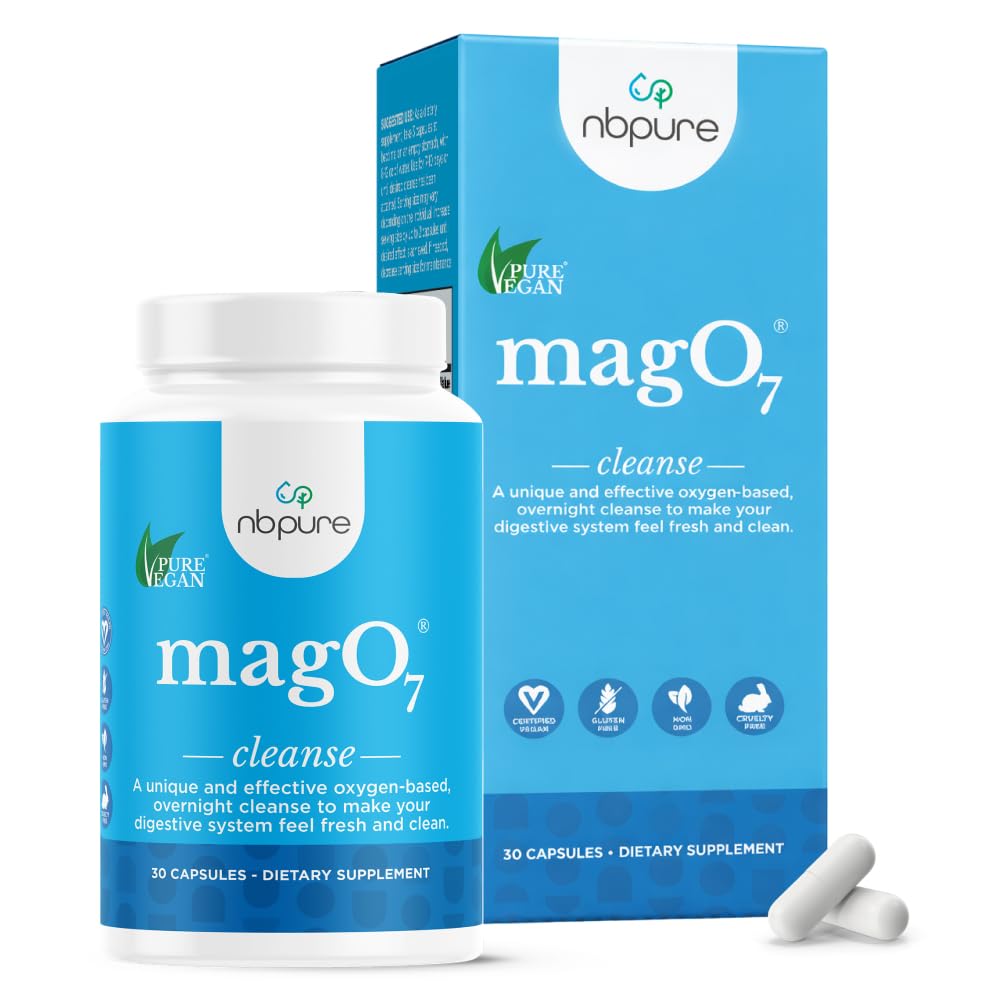nbpure MagO7 Natural Colon Cleanse & Detox 30 Capsules