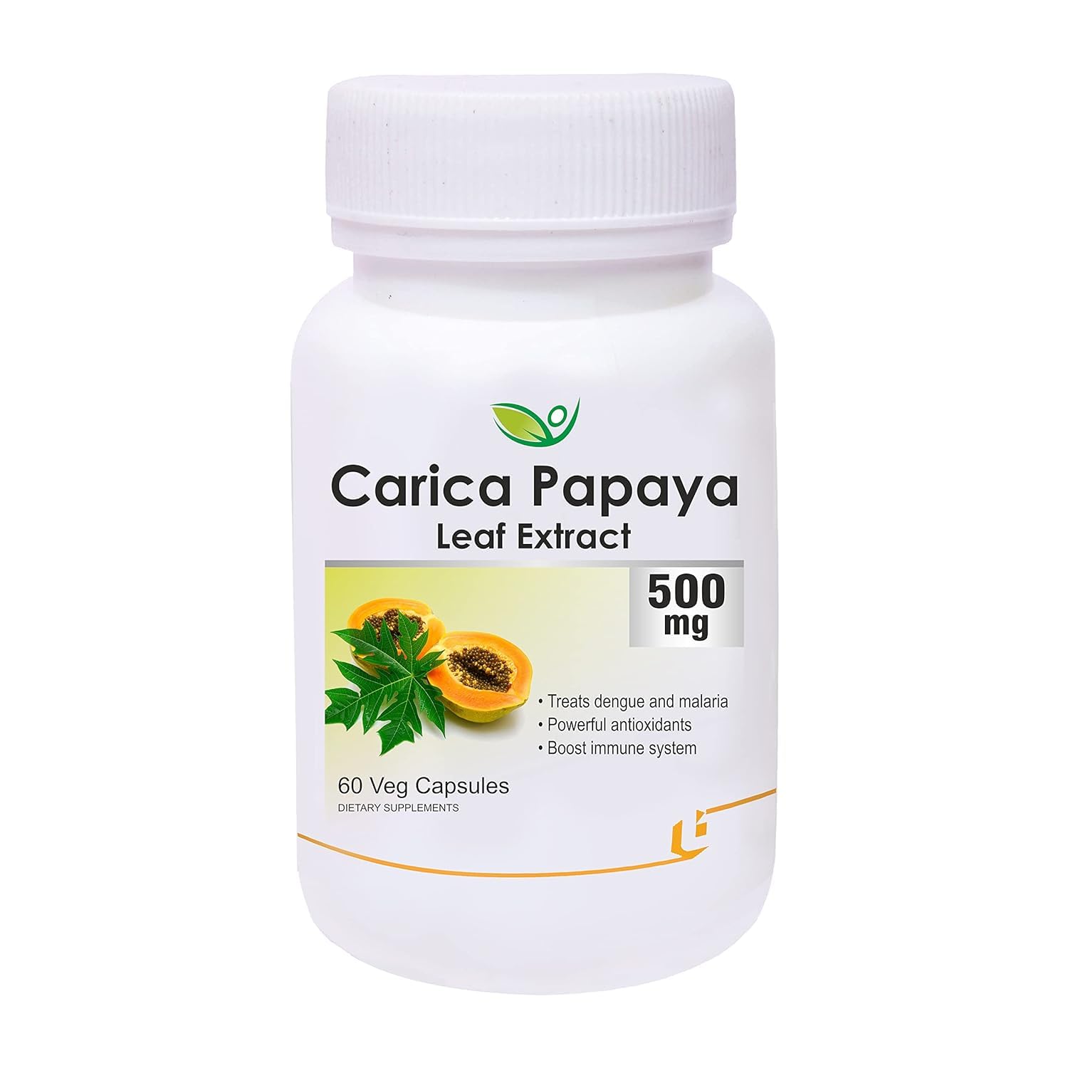 Generic Carica Papaya Leaf Extract 500mg Capsule 60 Capsules