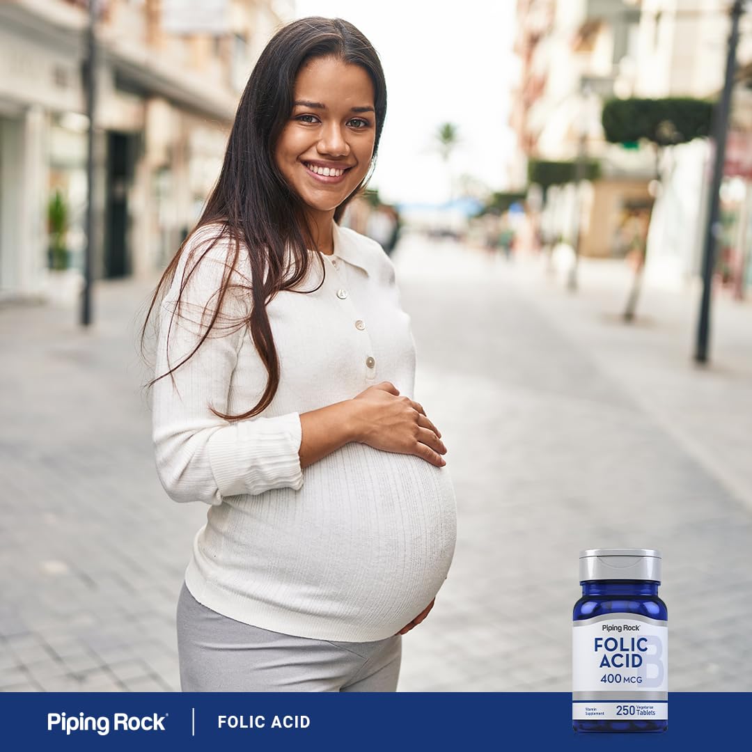 Piping Rock Folic Acid Tablets, 400mcg, 250 Count