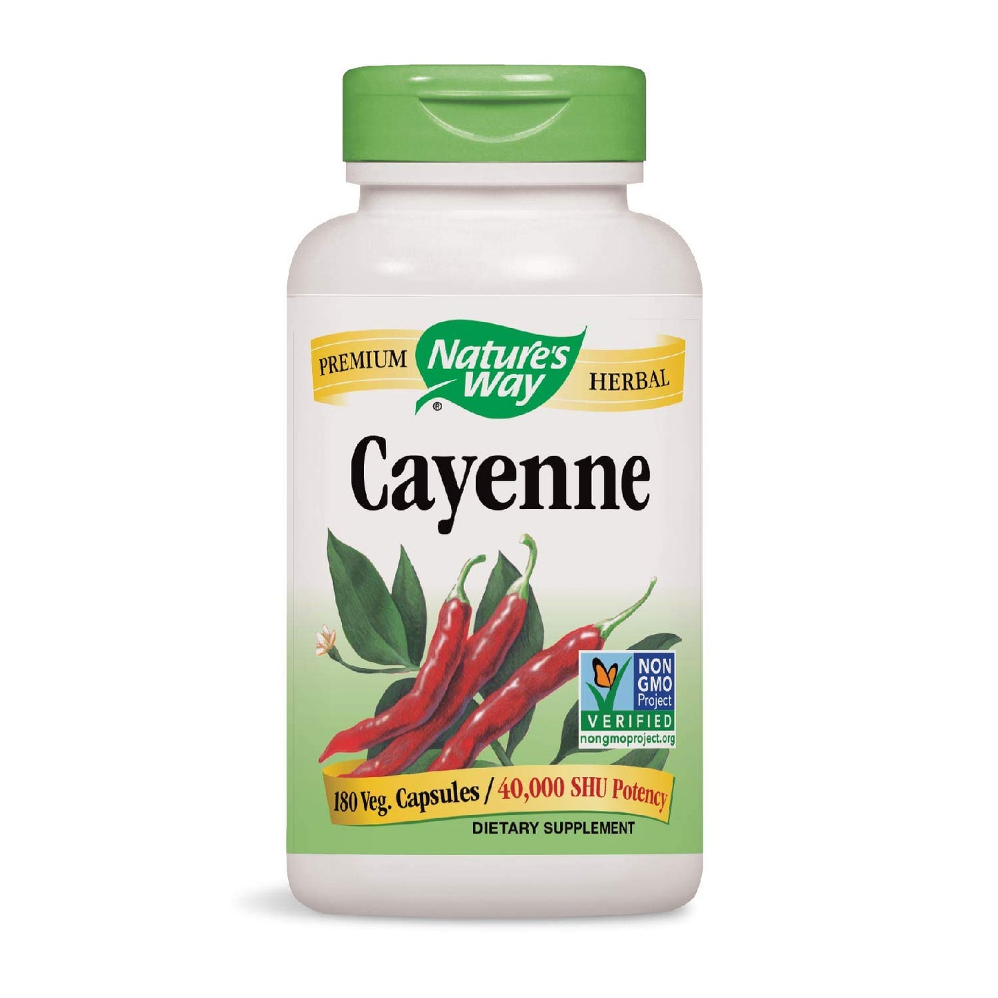 Nature's Way Cayenne 40,000 SHU Potency, 360 Capsules