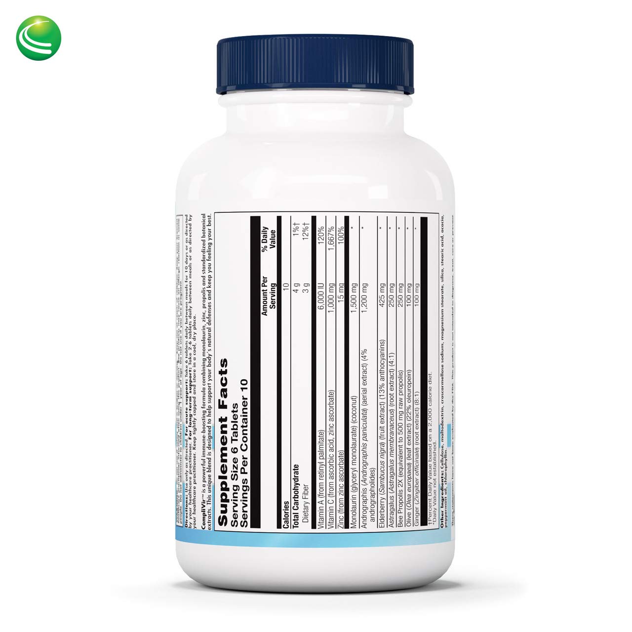 Nutra BioGenesis CompliVir Immune Support for Adults, 60 Tablets