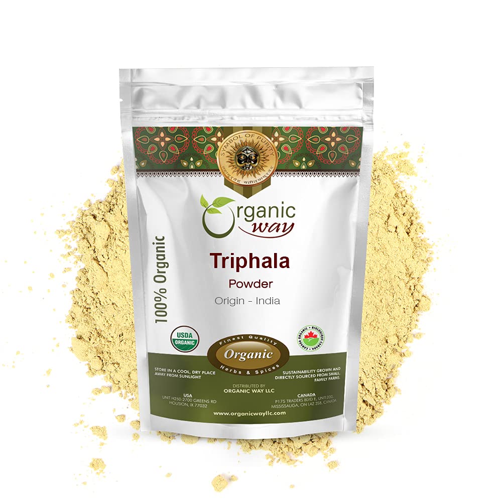 Organic Way Triphala Herbal Powder 16 Ounce
