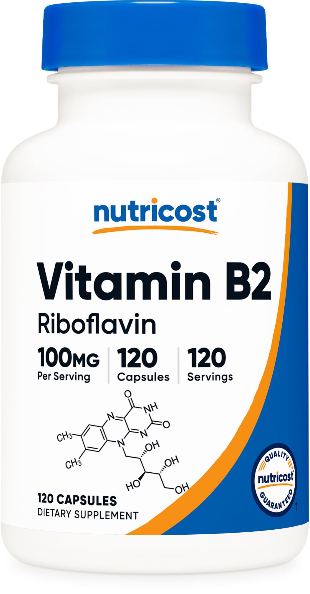Nutricost Vitamin B2 (Riboflavin) 100mg 120 Capsules