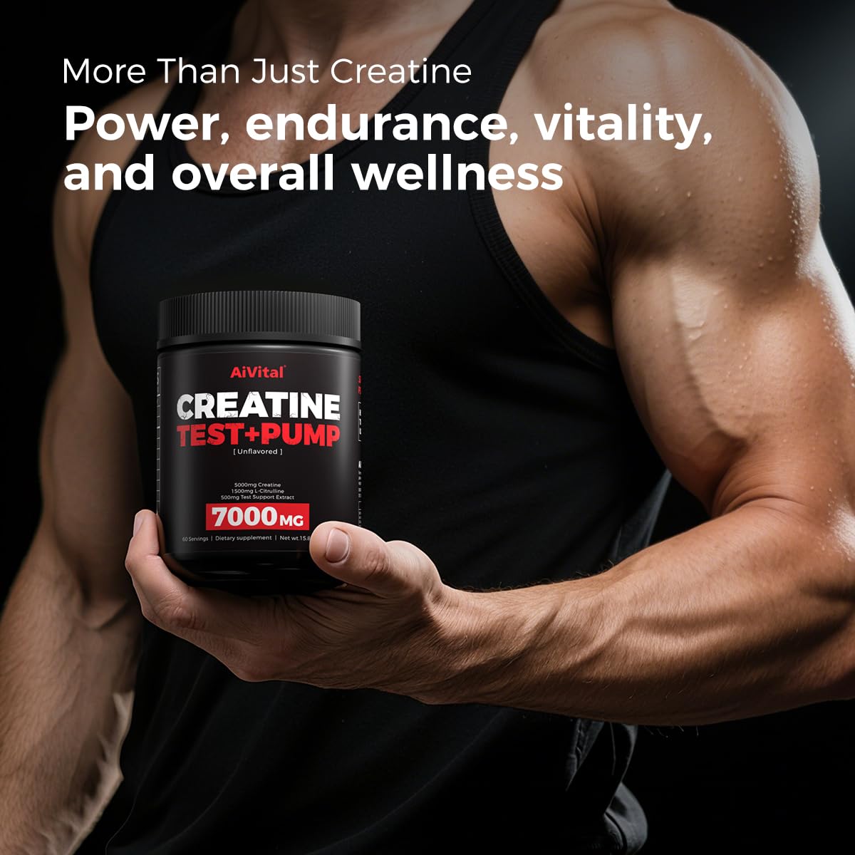 AiVital Creatine Powder for Men 15.88 oz