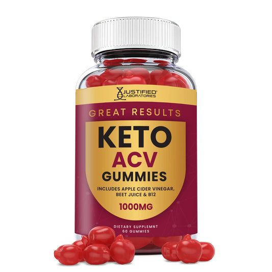 Justified Laboratories Great Results Keto ACV Gummies Advanced Formula 1000mg Gummy, 60 Count
