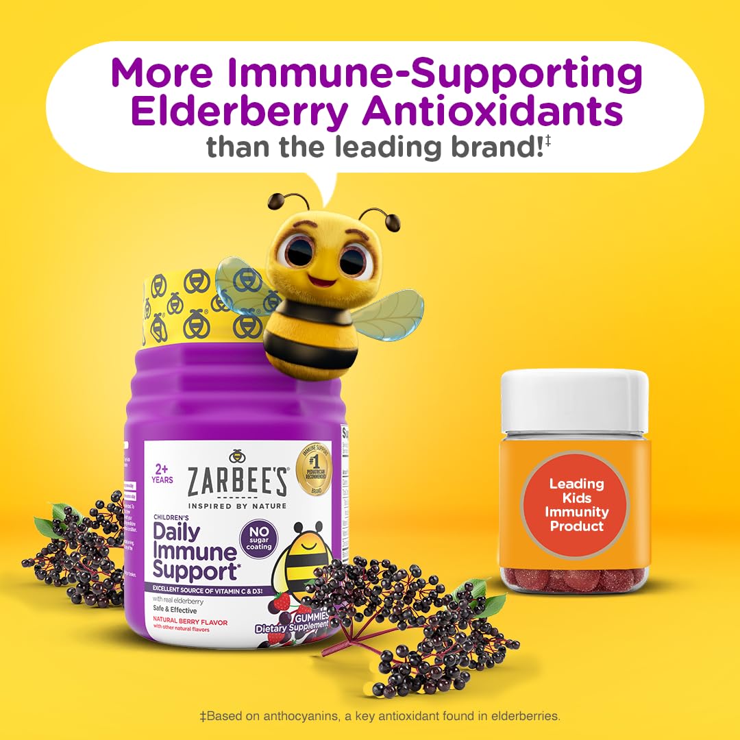 Zarbee's Kids Elderberry Immune Support Gummies 60 Count