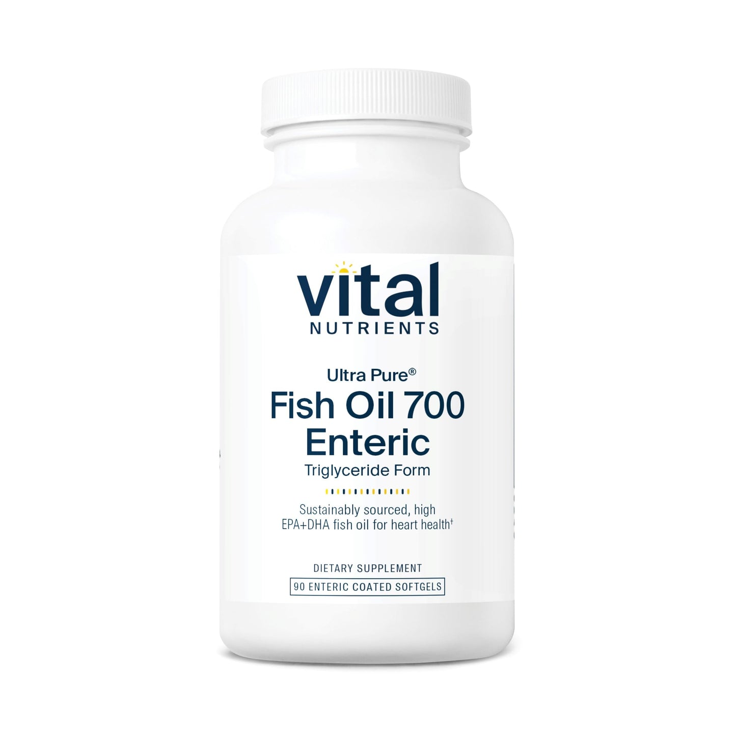 Vital Nutrients Ultra Pure Fish Oil 700 Enteric Coated Capsule, 90 Count