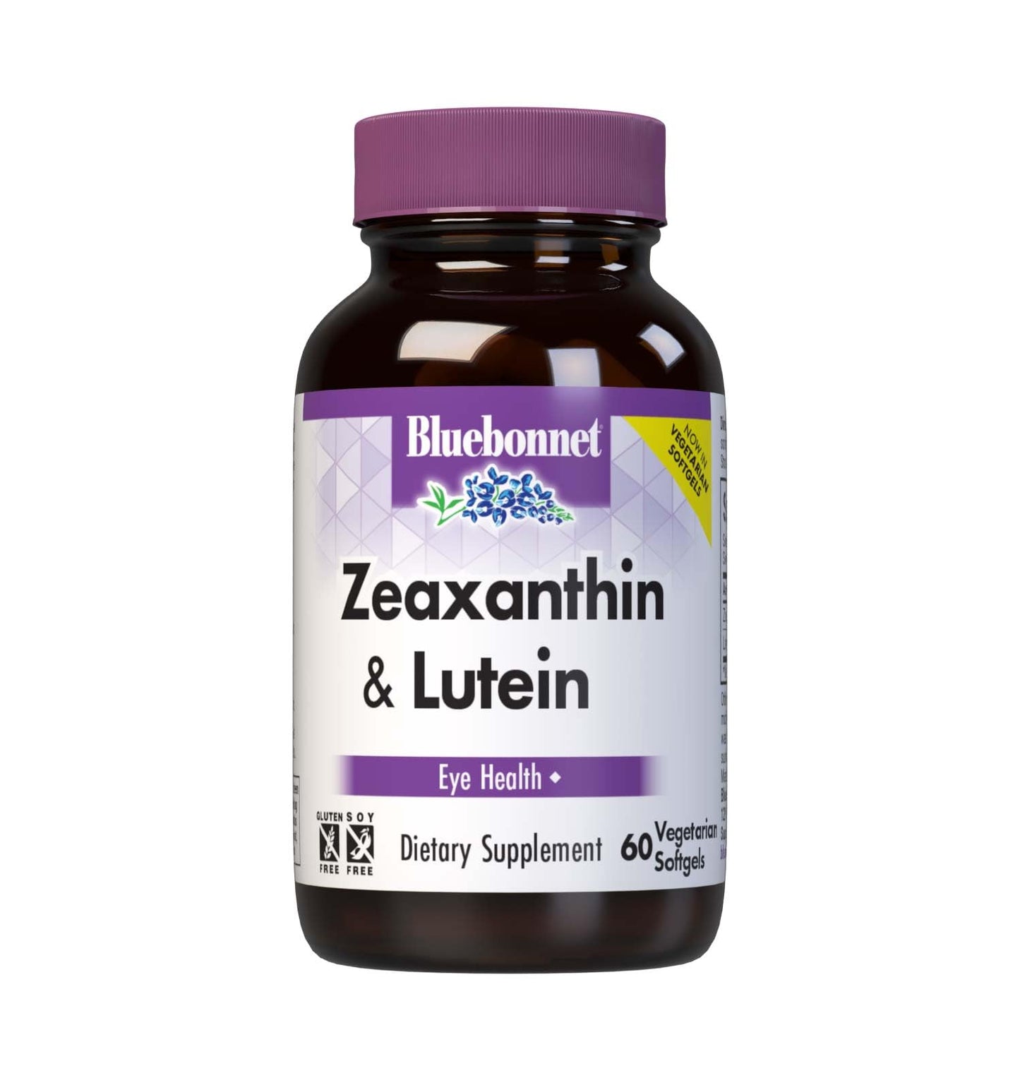 BlueBonnet Zeaxanthin & Lutein Eye Health Vegetarian Softgels, 60 Count