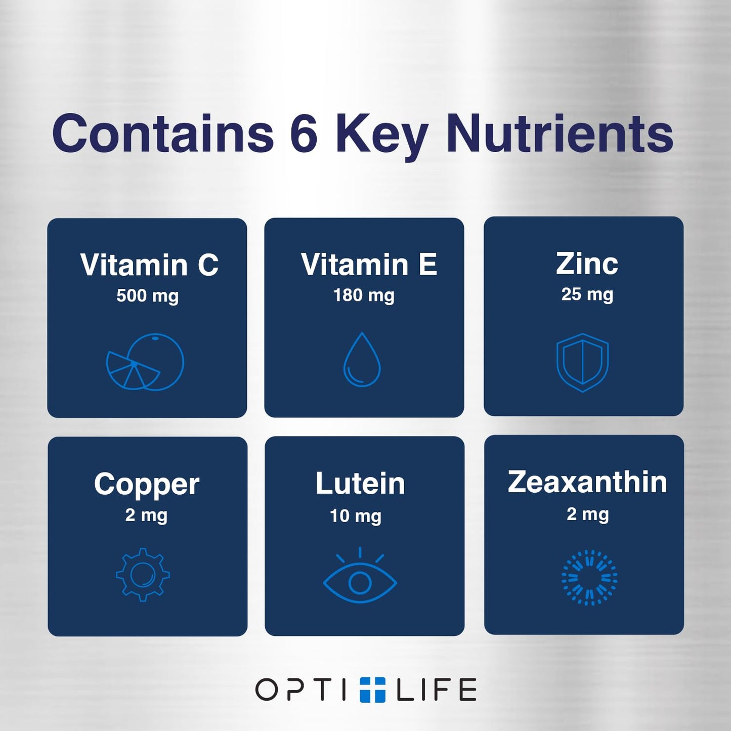 Opti + Life AREDS 2 Vision & Eye Health Capsules, 90 Count