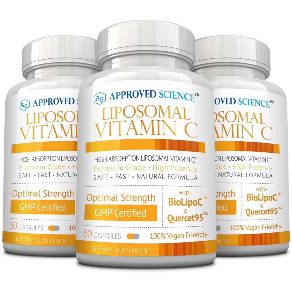 Approved Science Liposomal Vitamin C with Quercetin 1100 mg 180 Capsules