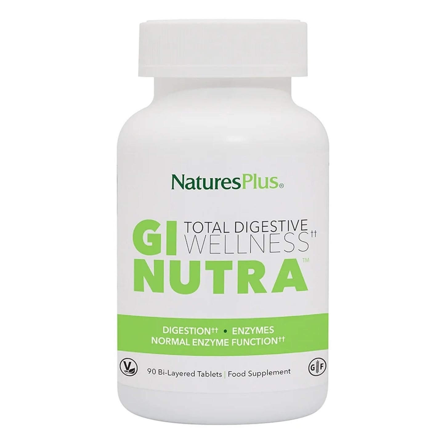 NaturesPlus GI Natural Total Digestive Wellness Bi-Layered Tablets - 90 Count