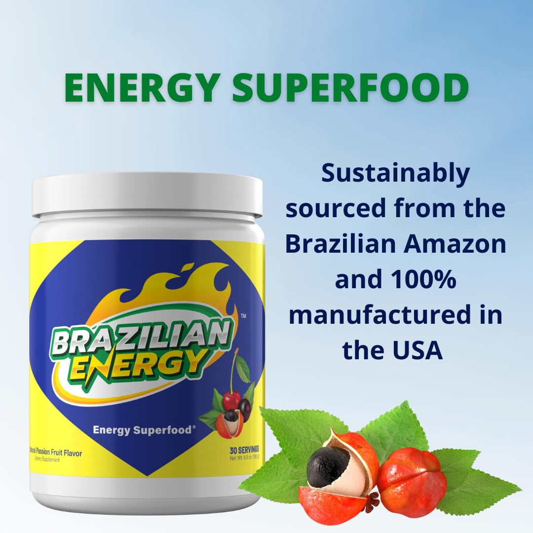 Brazilian Energy Guarana Energy Superfood with Acai and Acerola Powder 6.9