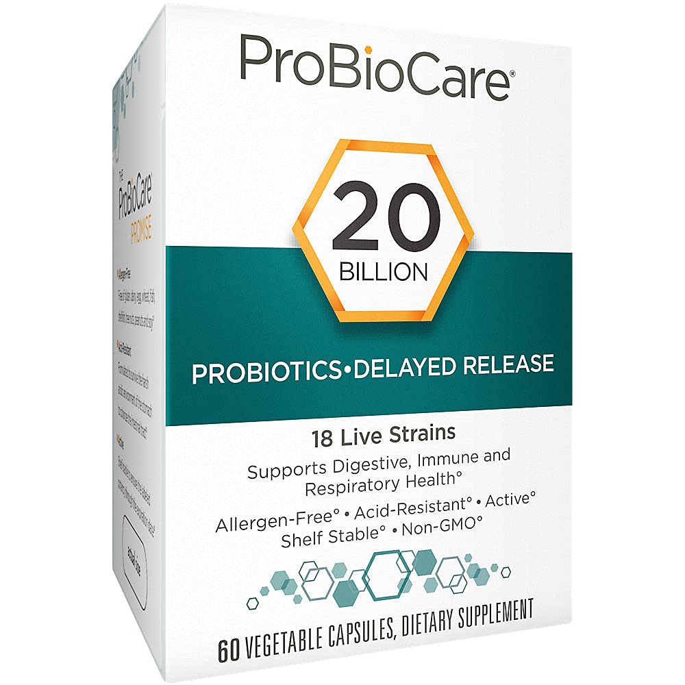 ProBioCare Probiotic 20 Billion CFUs Supports Digestive Health Capsule 60 Count