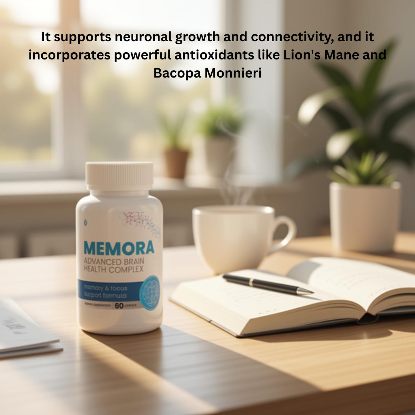 Empower Health Labs Memora Brain & Memory Support Supplement – Cognitive Function, Mental Clarity & Focus Formula with Lion’s Mane, Bacopa Monnieri, Ginkgo Biloba, Rhodiola & Panax Ginseng Capsule, 1 Count