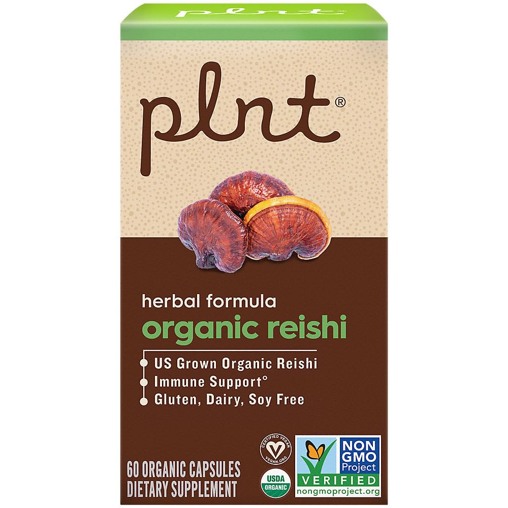 plnt Organic Reishi Immune Support 1000 mg 60 Capsules