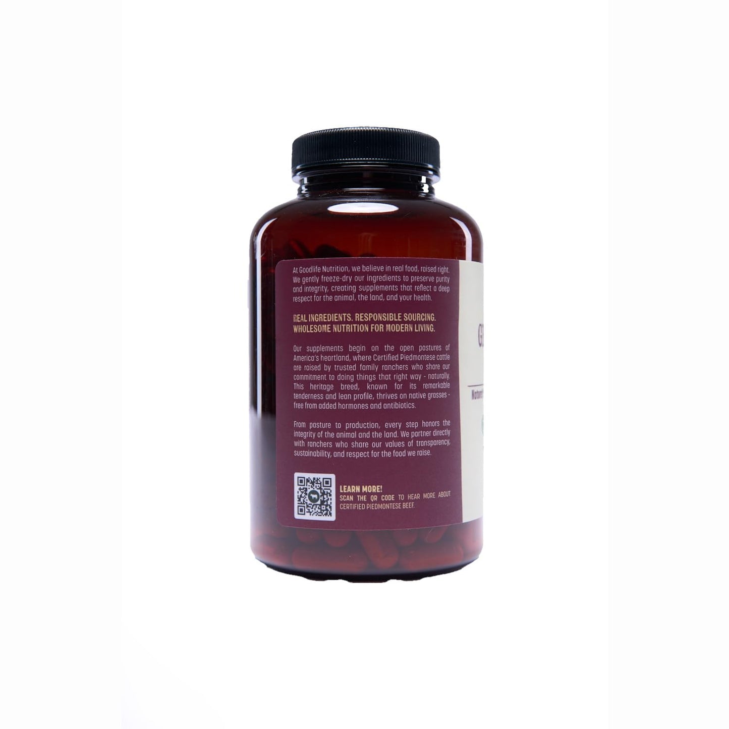 GOODLIFE Nutrition Grass Finished Beef Liver Capsules 180 Capsules