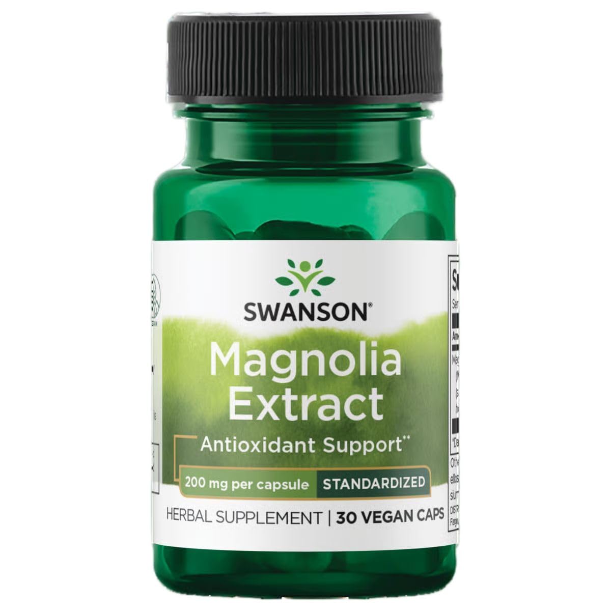 Swanson Magnolia Bark Herbal Supplement Capsules, 30 Count