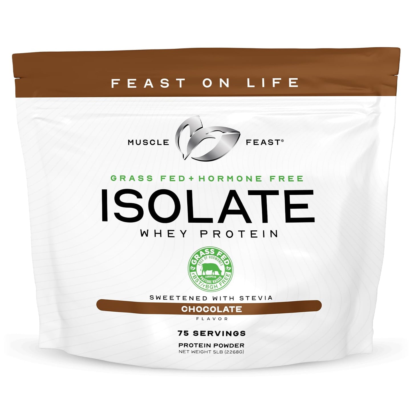 Muscle Feast Micronized Creapure Creatine Monohydrate Powder Unflavored 250g and Isolate Whey Protein Powder Chocolate 5lb