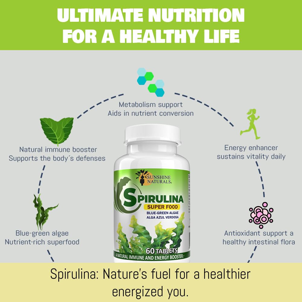 Sunshine Naturals Spirulina Tablet 60 Tablets