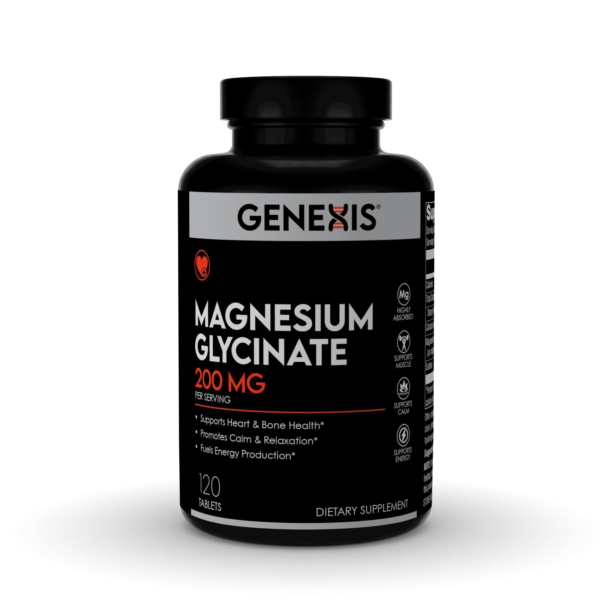 Genexis Magnesium Glycinate 200mg Tablets, 120 Tablets