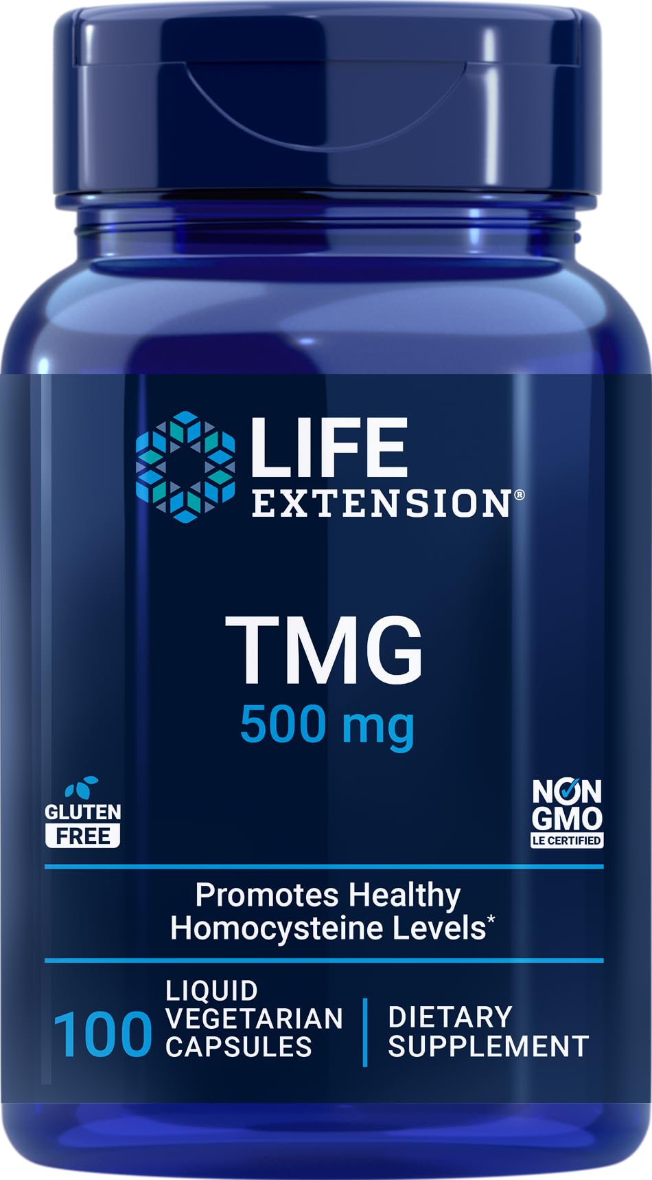 Life Extension TMG 500mg Capsule, 100 Count