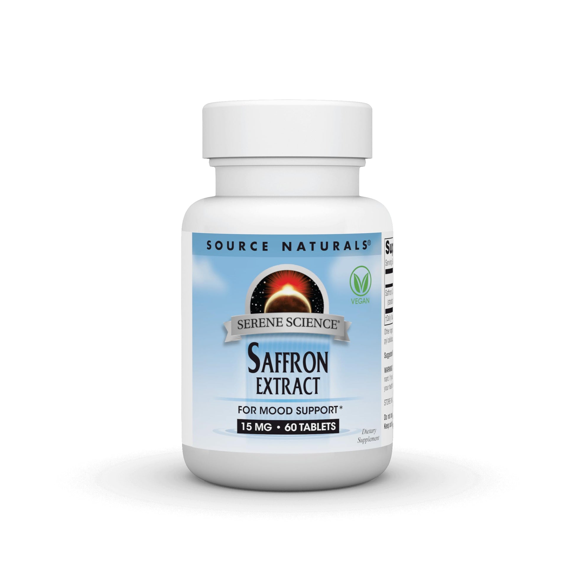 Source Naturals Serene Science Saffron Extract for Mood Support 15 mg, 60 Tablets