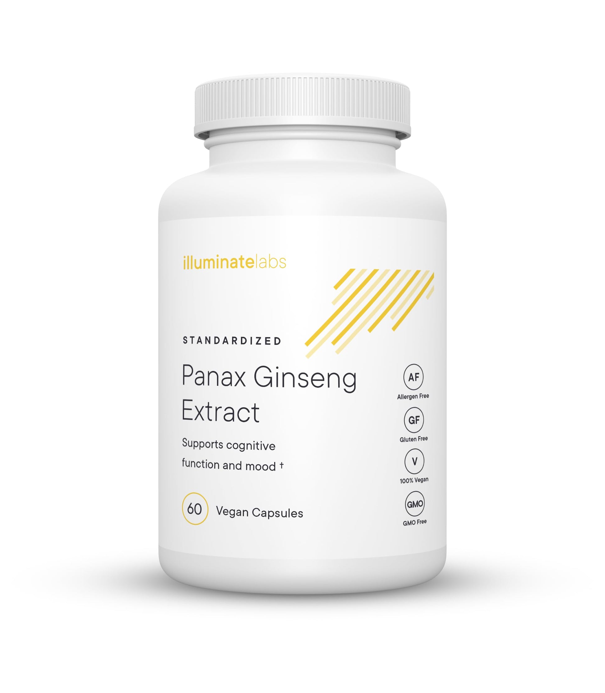 Illuminate Labs Panax Ginseng Extract 200 mg Capsules, 60 Count