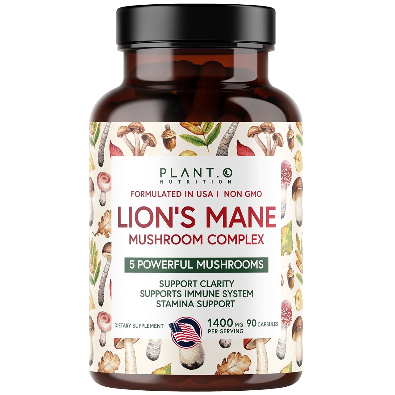 PLANT.O NUTRITION Lion's Mane Capsules 90 Count