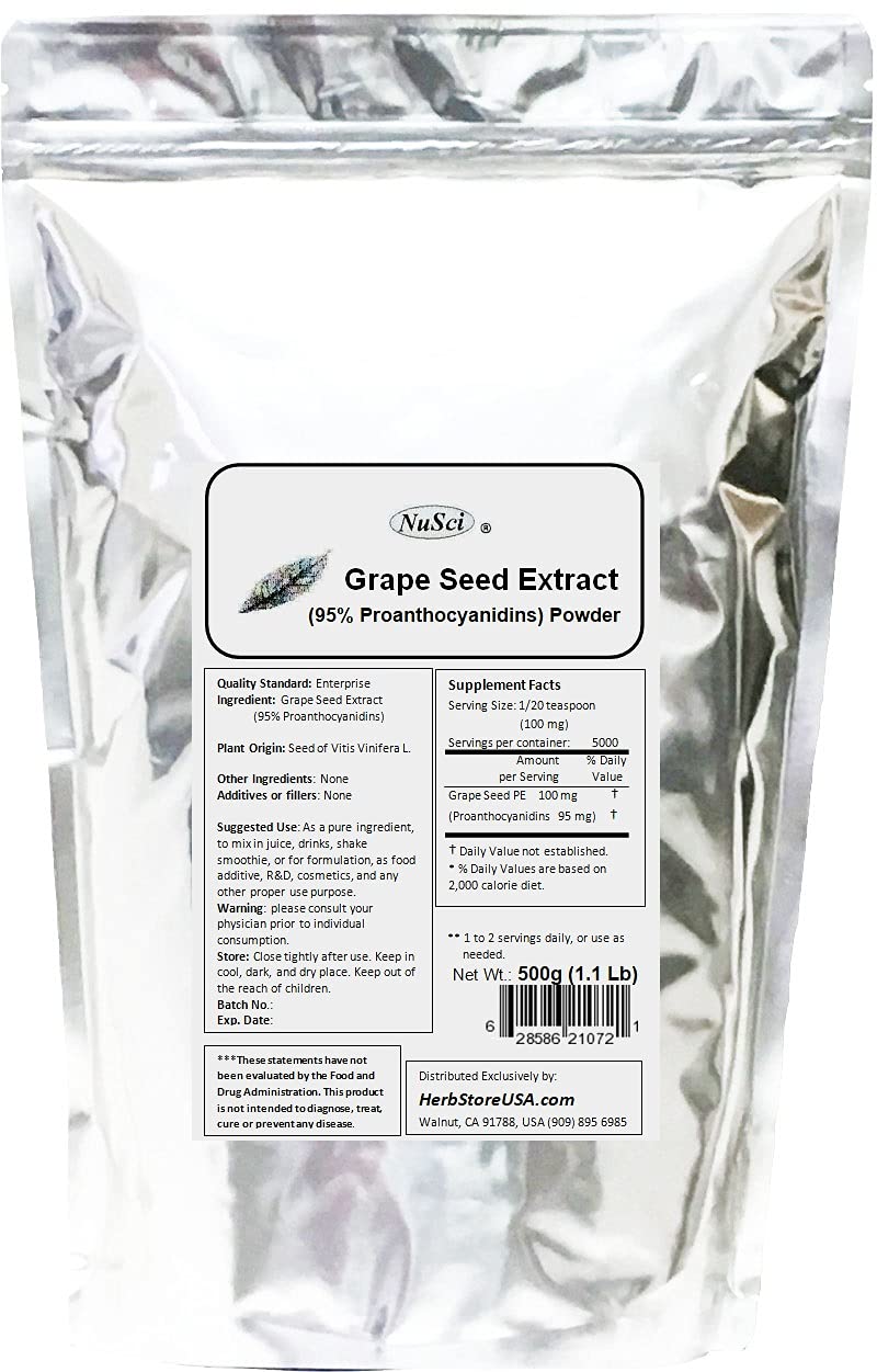 NuSci Grape Seed Extract Powder, 35.27 oz