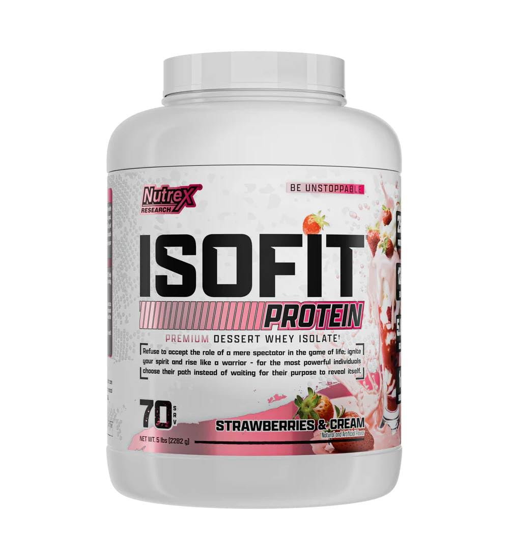 Nutrex Research IsoFit Whey Protein Powder 100% Whey Protein Isolate, 80 Servings