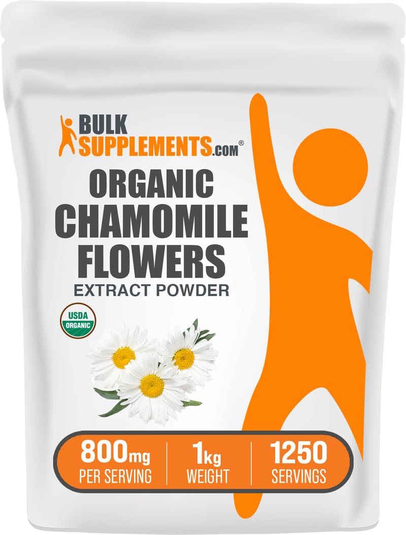 BulkSupplements Organic Chamomile Extract Powder, 35.2 Ounce