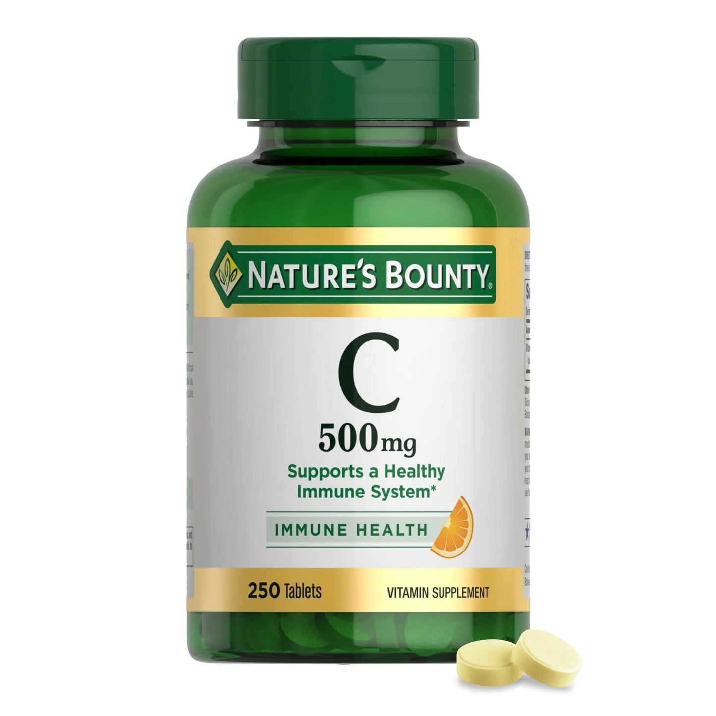 Nature's Bounty Vitamin C 500mg Tablet, 250 Count